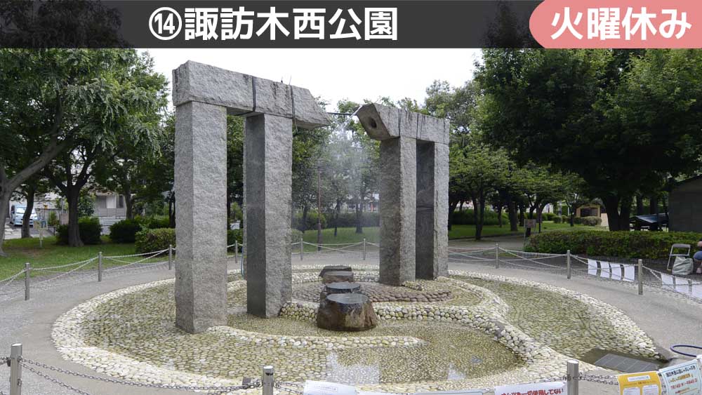 諏訪木西公園のじゃぶじゃぶ池