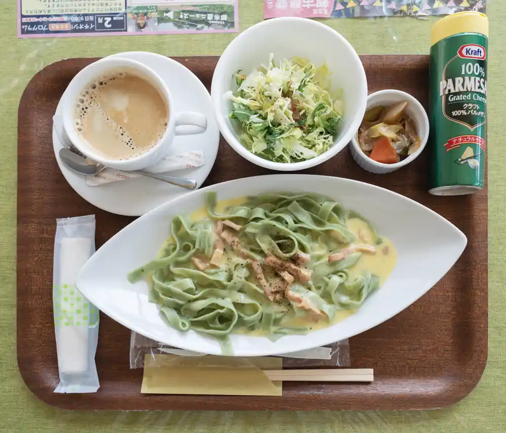 都市農業公園のレストラン「キッチンとれたて」のパスタランチ