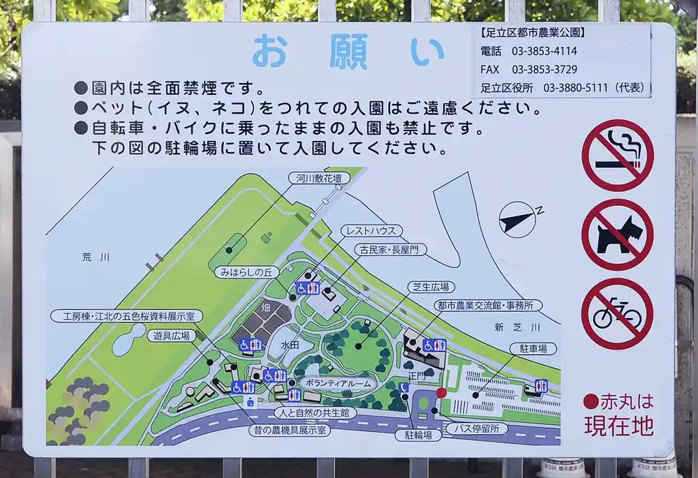 都市農業公園の案内板