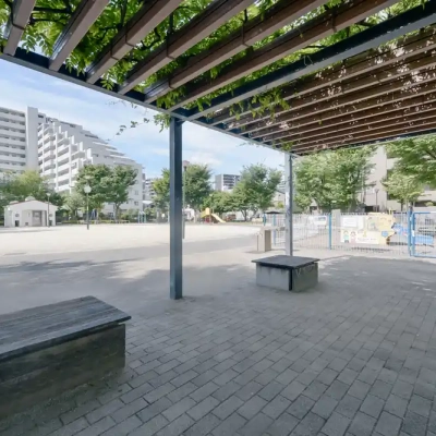gotyouda-landscape-1 公園のベンチ(五丁田公園)