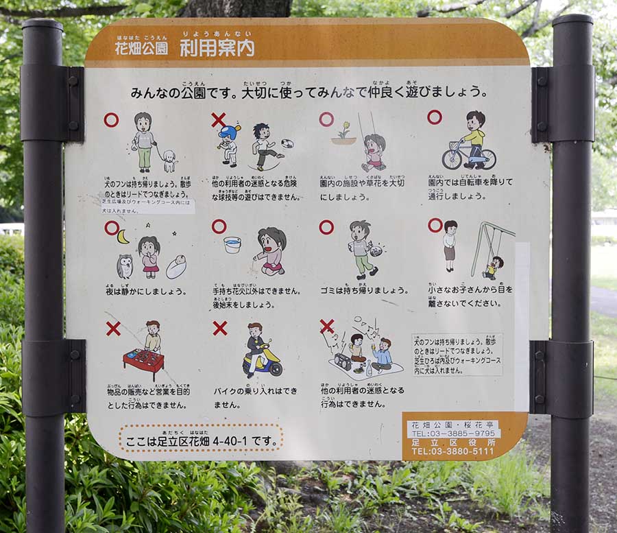 案内板（花畑公園）