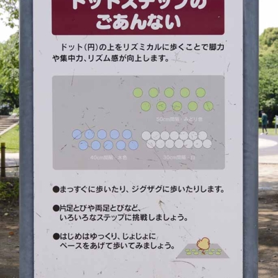 ドットステップ案内（花畑公園）