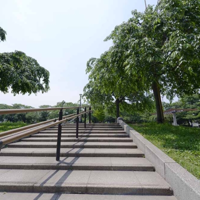 坂道と階段のウォーキング（花畑公園）