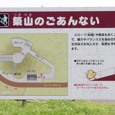 坂道と階段のウォーキング案内（花畑公園）