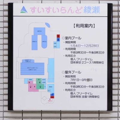 温水プール案内（すいすいらんど綾瀬）