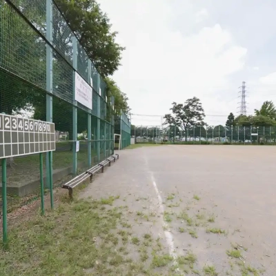 入谷中央公園グラウンドにある野球施設