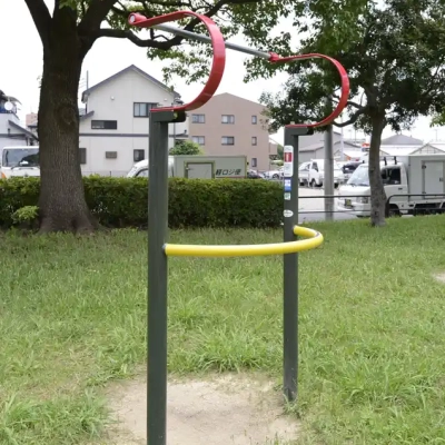 iriyanakagou-south-training-2 入谷中郷南恐竜公園のぶら下がり健康器具