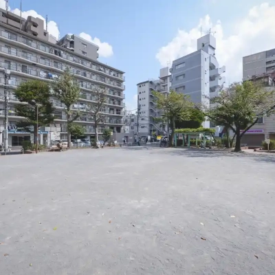 亀有公園にある多目的広場（ボール遊び）