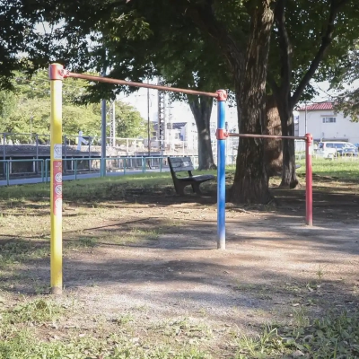 勝田堀公園にある鉄棒