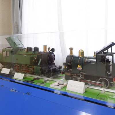 展示室にある鉄道模型（北鹿浜公園）