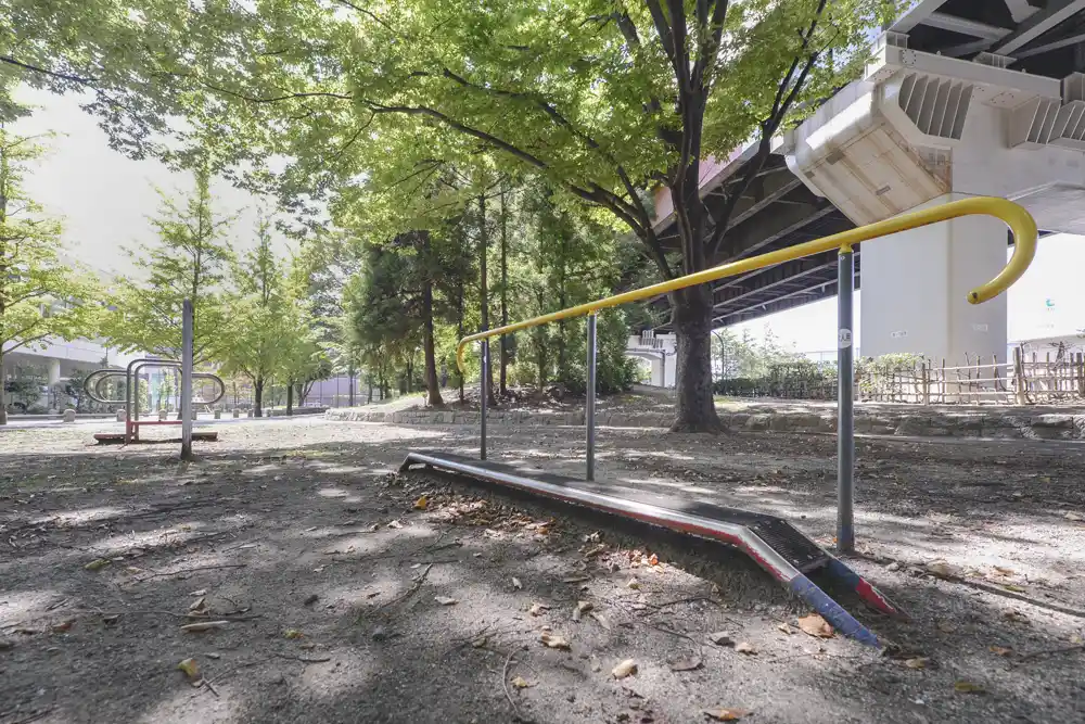 江北公園の健康器具コーナー