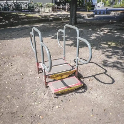 江北公園のステップ運動器具
