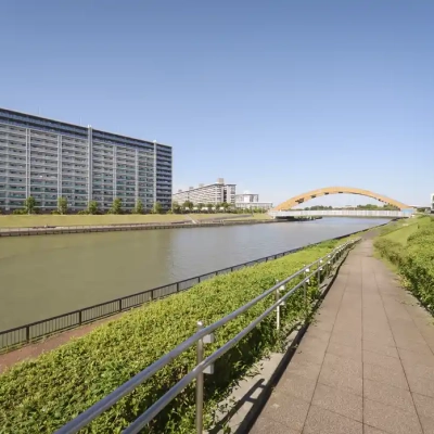 宮城ファミリー公園のそばを流れる隅田川