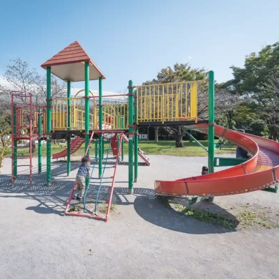 水元公園の雑木の丘エリアにあるコンビネーション遊具