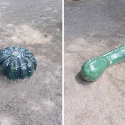 野菜の象形遊具（六木中央公園）