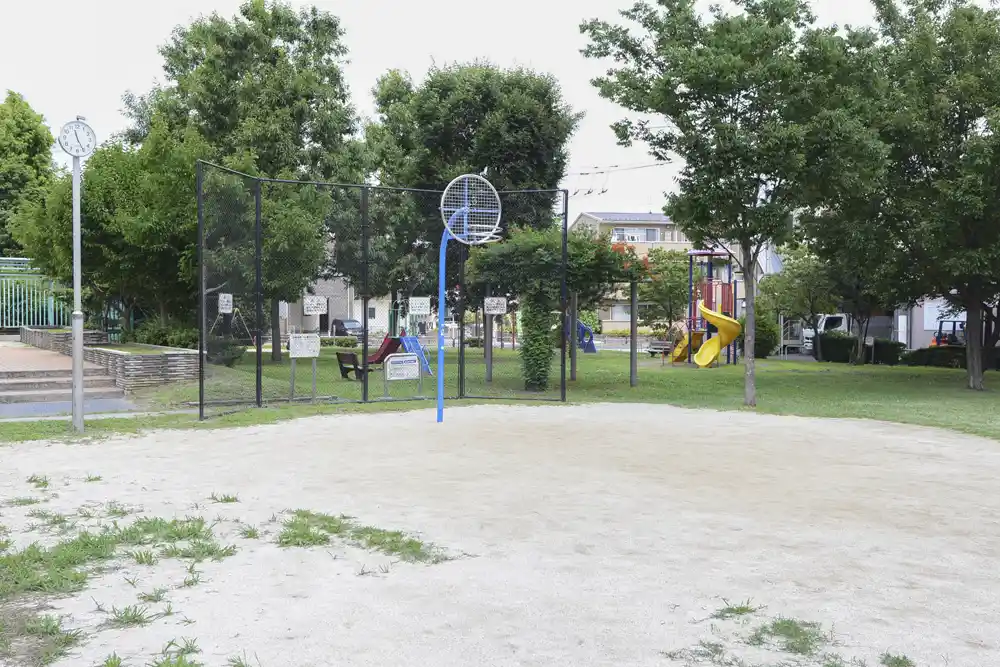 皿沼公園のバスケットコート