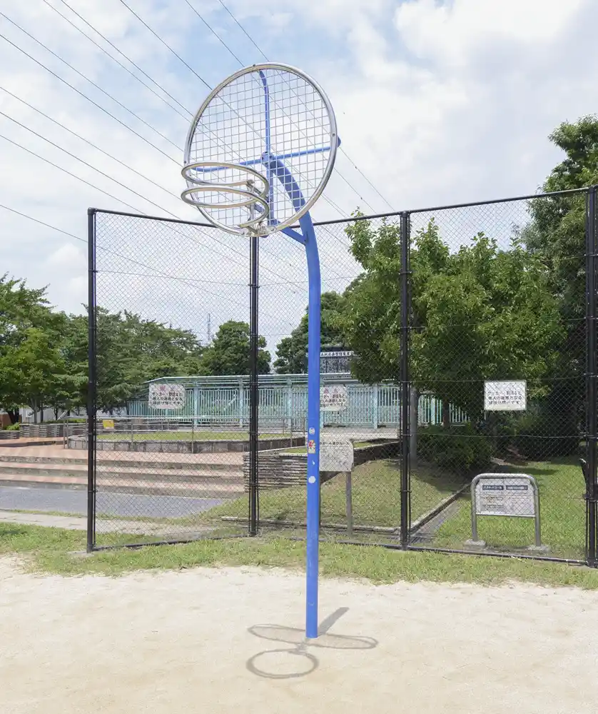 皿沼公園のバスケットボールのゴール