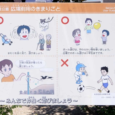 案内板（千住公園）