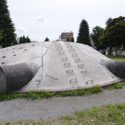 昇り降りして遊ぶ遊具（新西新井公園）