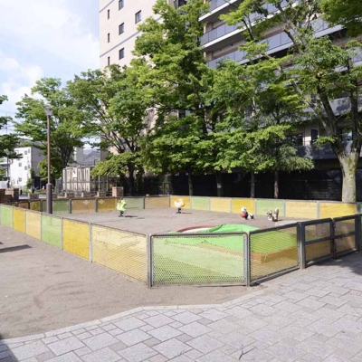 フェンスで囲われた幼児コーナー