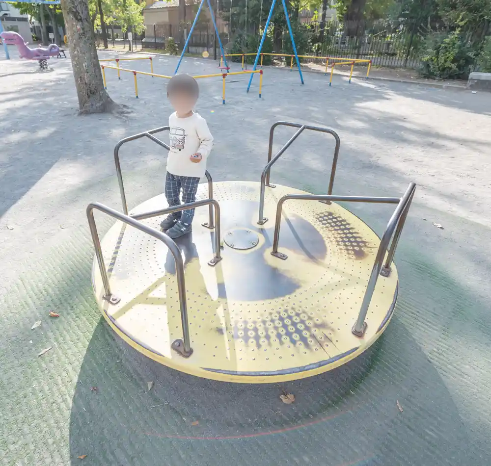 砂原第一公園にある回転遊具