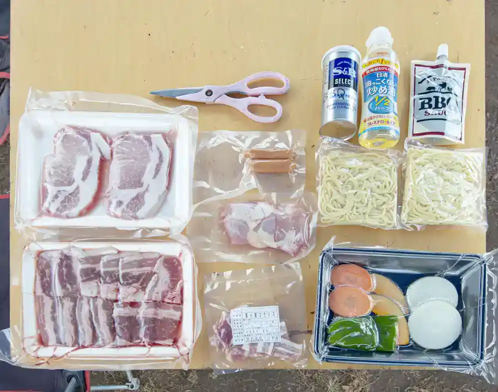 手ぶらセット「よくばりPLAN」二人前（舎人公園のバーベキュー広場）