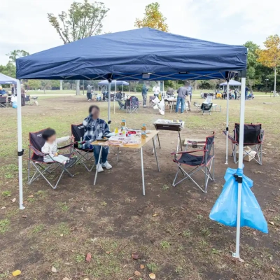 手ぶらセットの利用イメージ（舎人公園のバーベキュー広場）