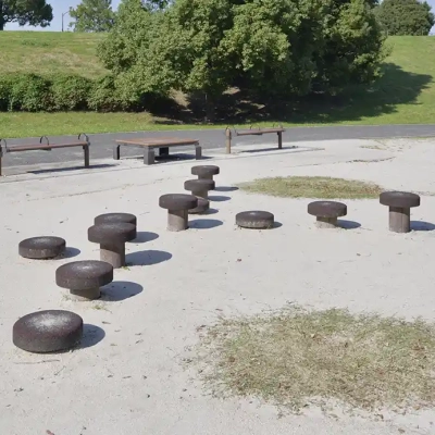 飛び石（舎人公園にある幼児公園）