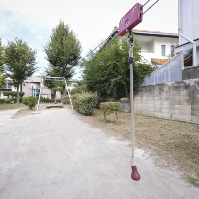梅島東公園にあるターザンロープ