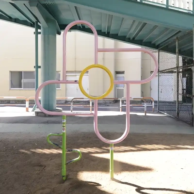 ushidajidou-playground-equipment-5 花形のアスレチック遊具(牛田児童遊園)