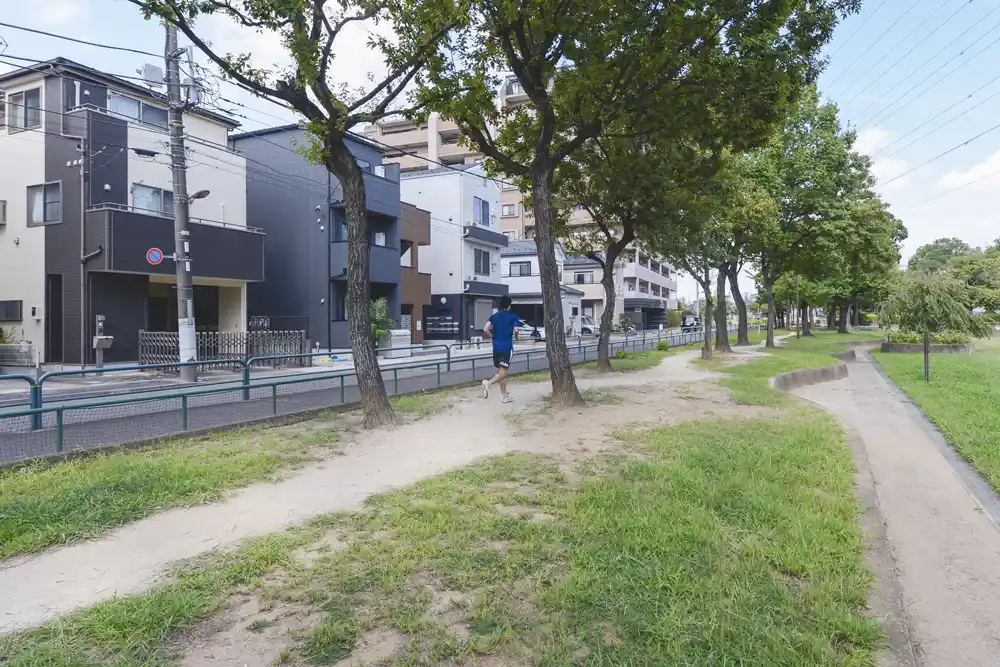 谷在家公園のジョギングコース