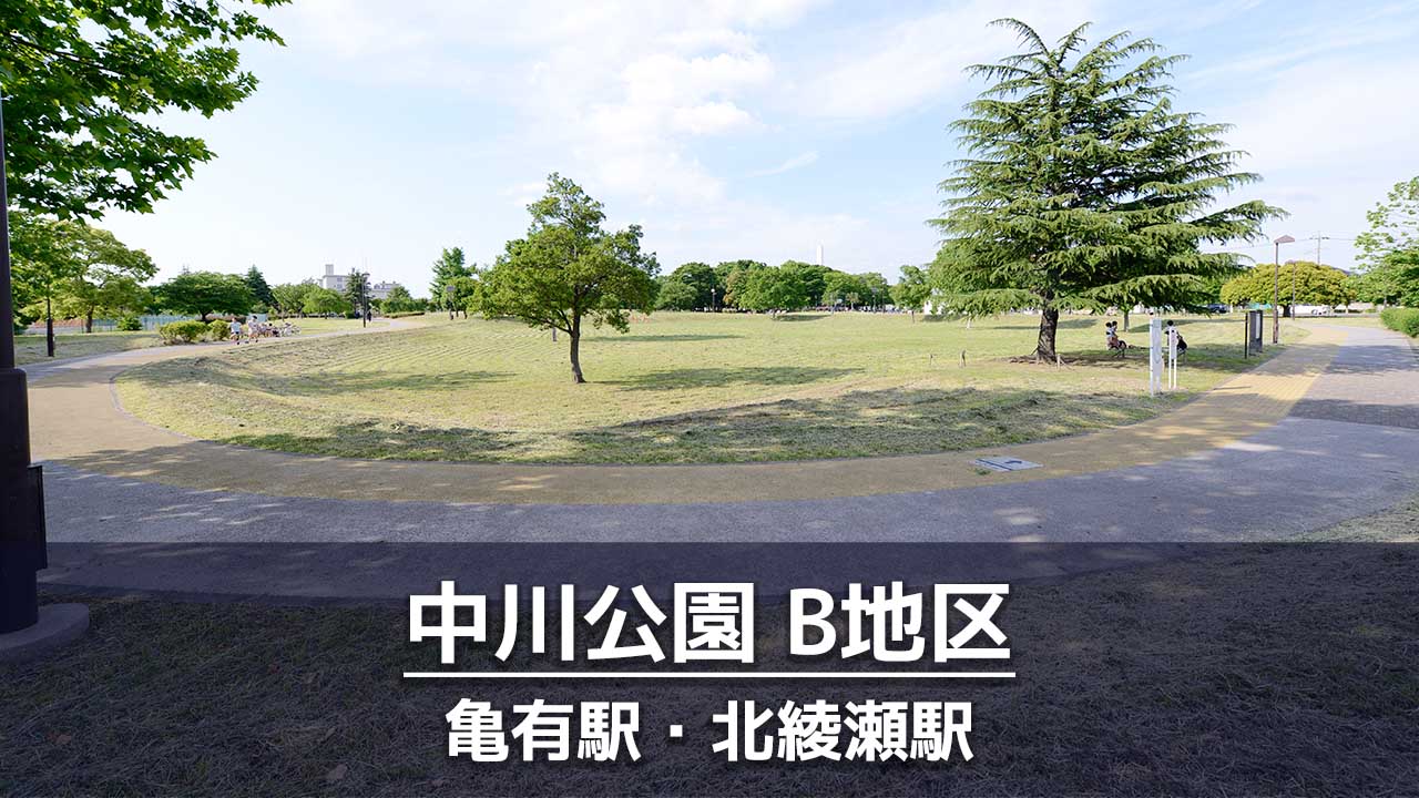 【足立区】中川公園B地区の施設紹介：ジョギング・多目的広場・バスケットボール