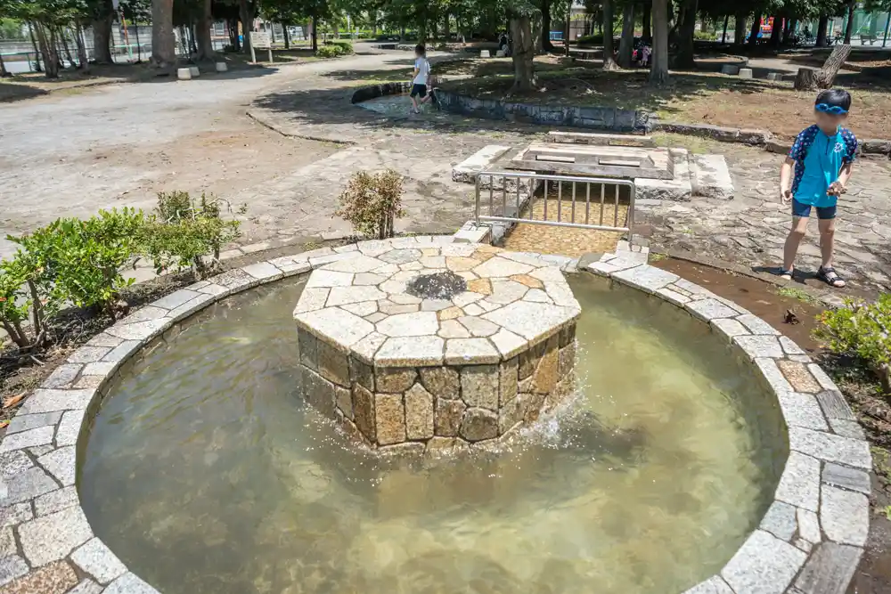 葛飾区中道公園のじゃぶじゃぶ池