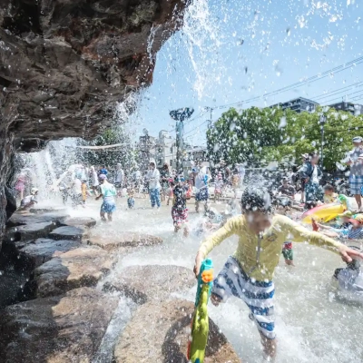 荒川区天王公園のじゃぶじゃぶ池