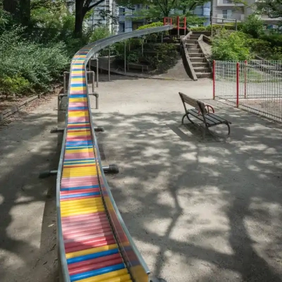 荒川区天王公園のローラー滑り台